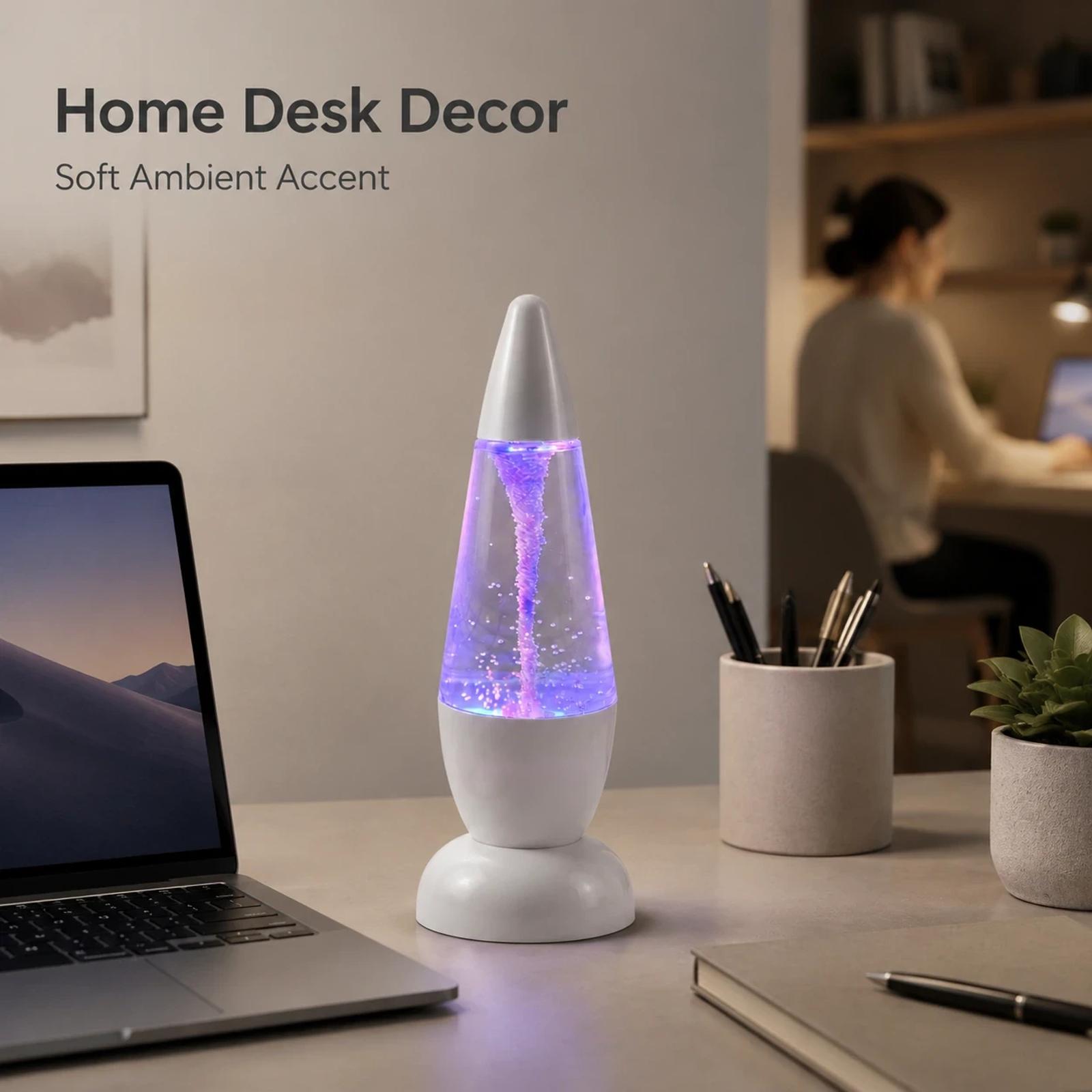 MX-3037 LED tornado night light with clear tube and color glow on a clean product background