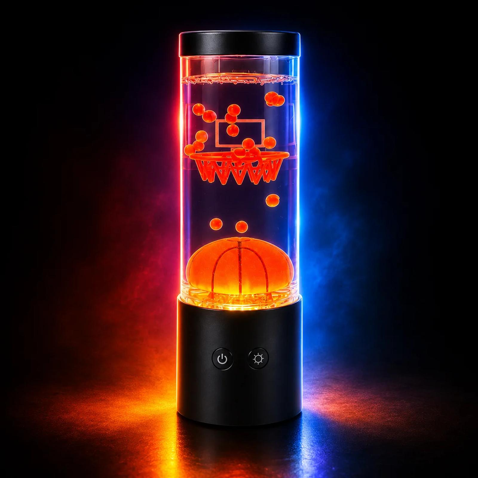 MX-2025B color changing basketball night light with glowing sports room atmosphere