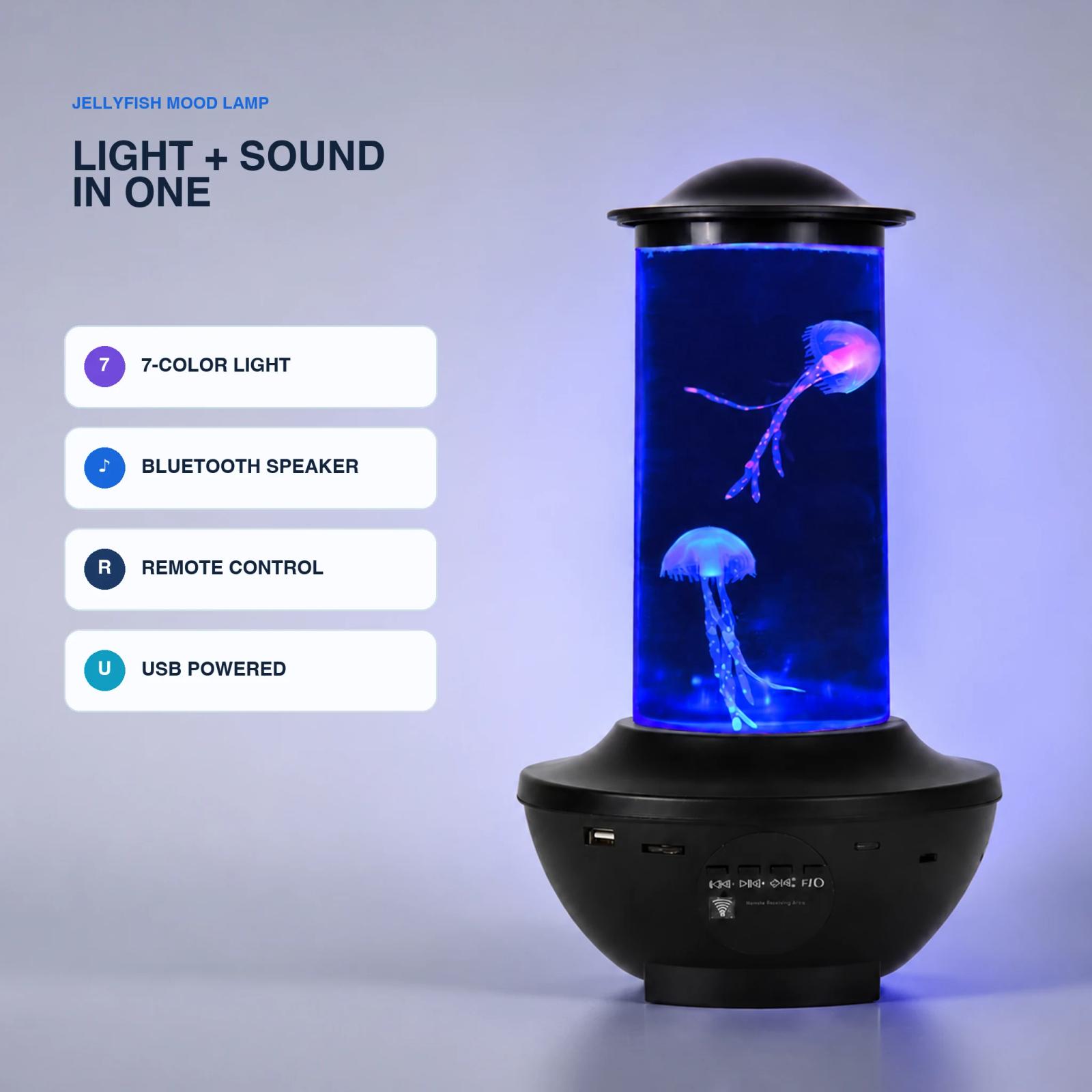 MX-5013R jellyfish lamp with seven-color light Bluetooth speaker remote control and USB power