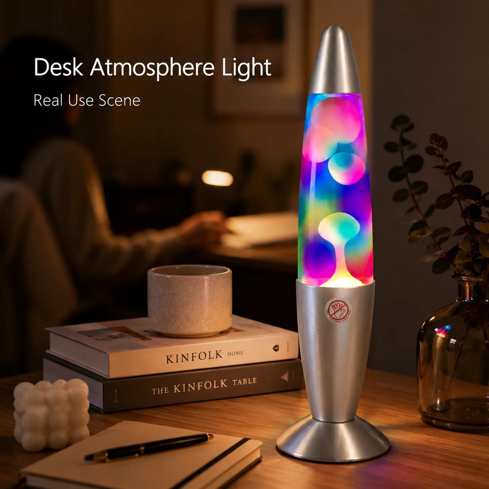 MX-3011C lava lamp displayed as a bedroom and desk atmosphere light in a home decor scene.