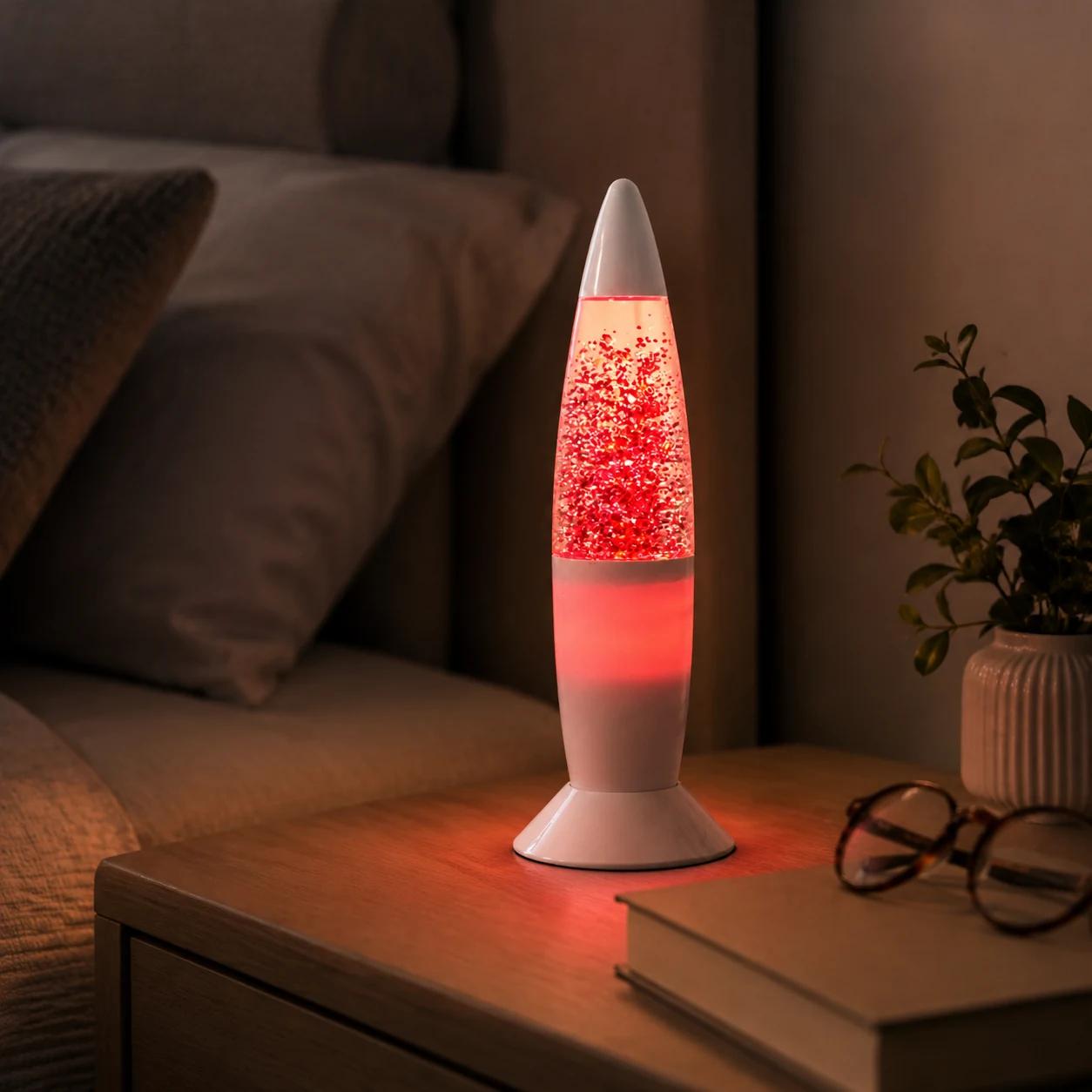 MX-2012 mini rocket glitter lava lamp for bedroom night light use