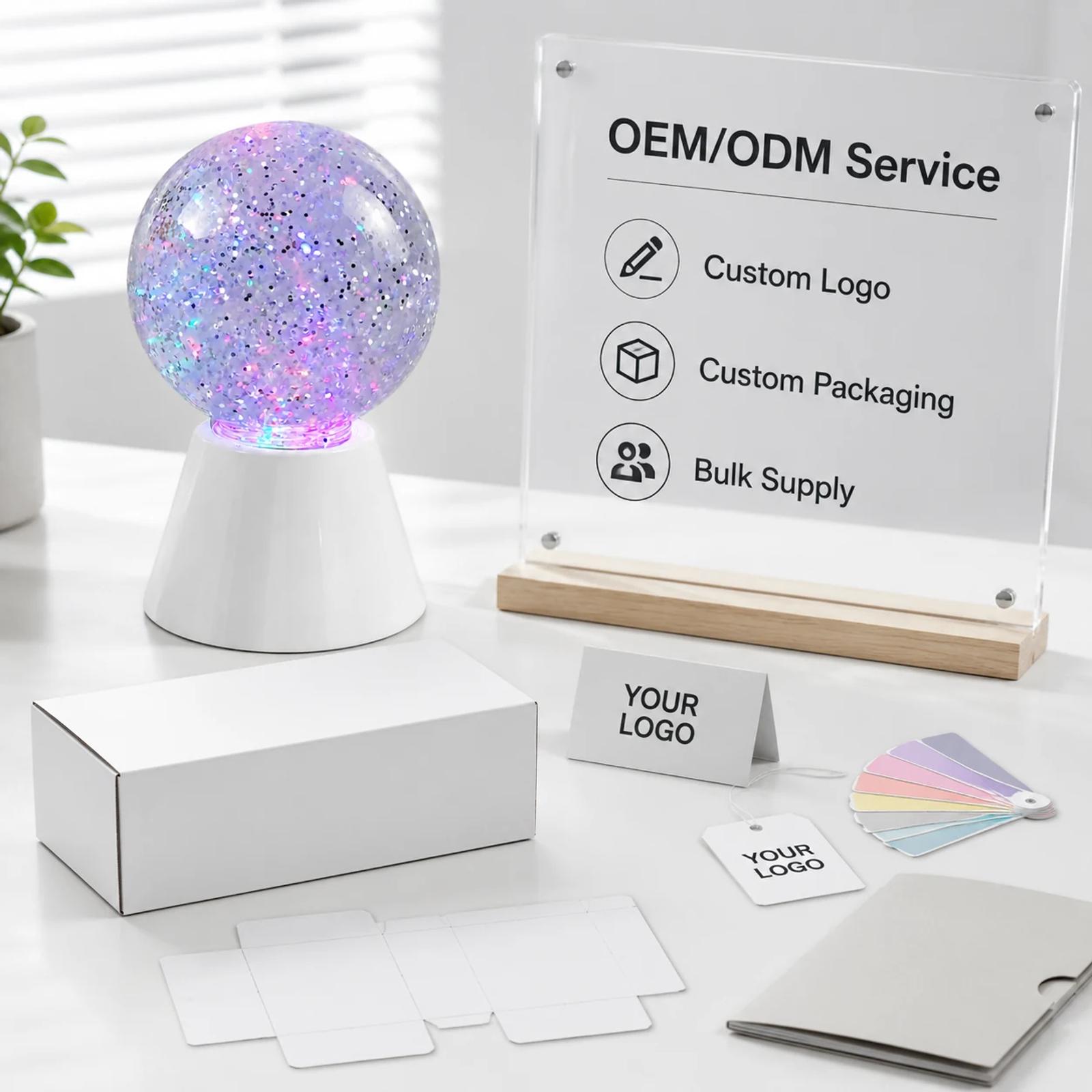 MX-3100G glitter lamp with OEM ODM service board, custom logo cards and packaging materials