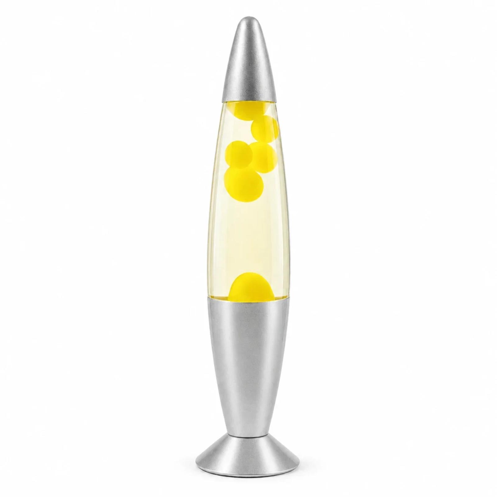 MX-3015C silver 16 inch lava lamp product view with yellow wax inside