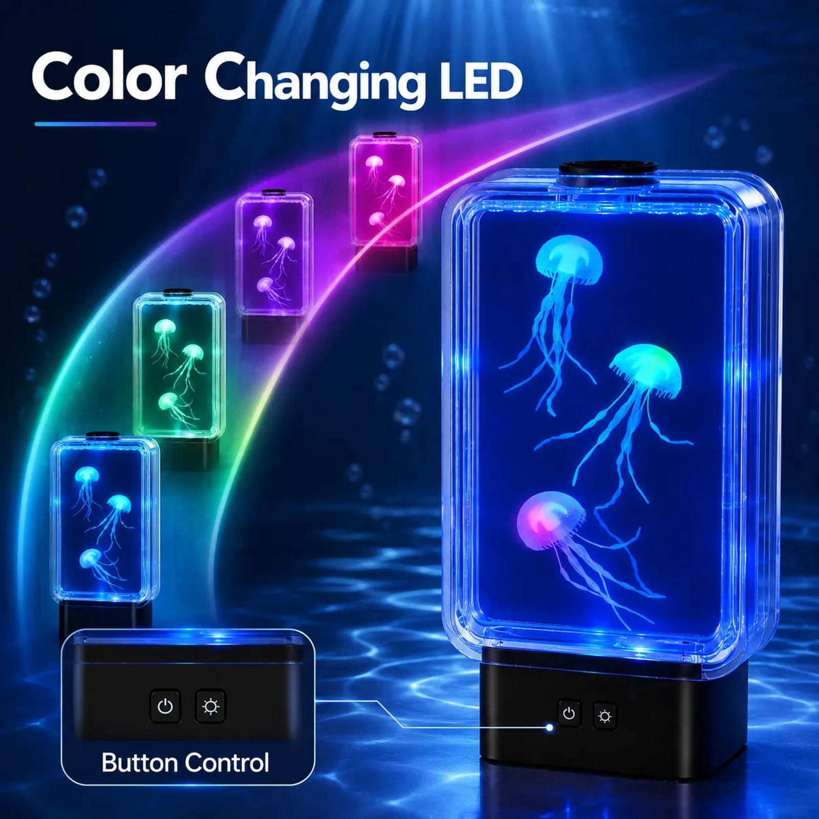 mx 5013q color changing led jellyfish lamp button control