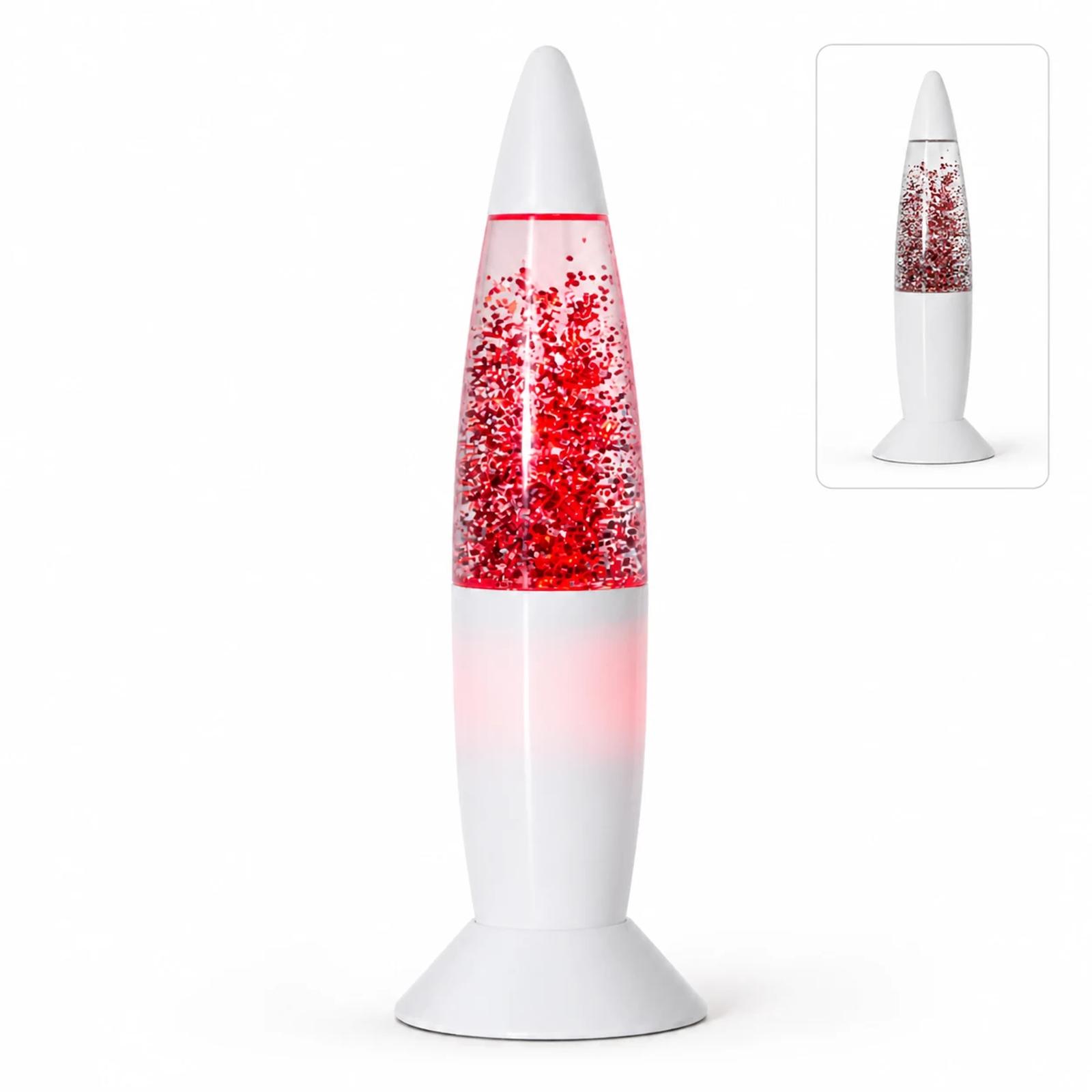 MX-2012 mini rocket glitter lava lamp front product view