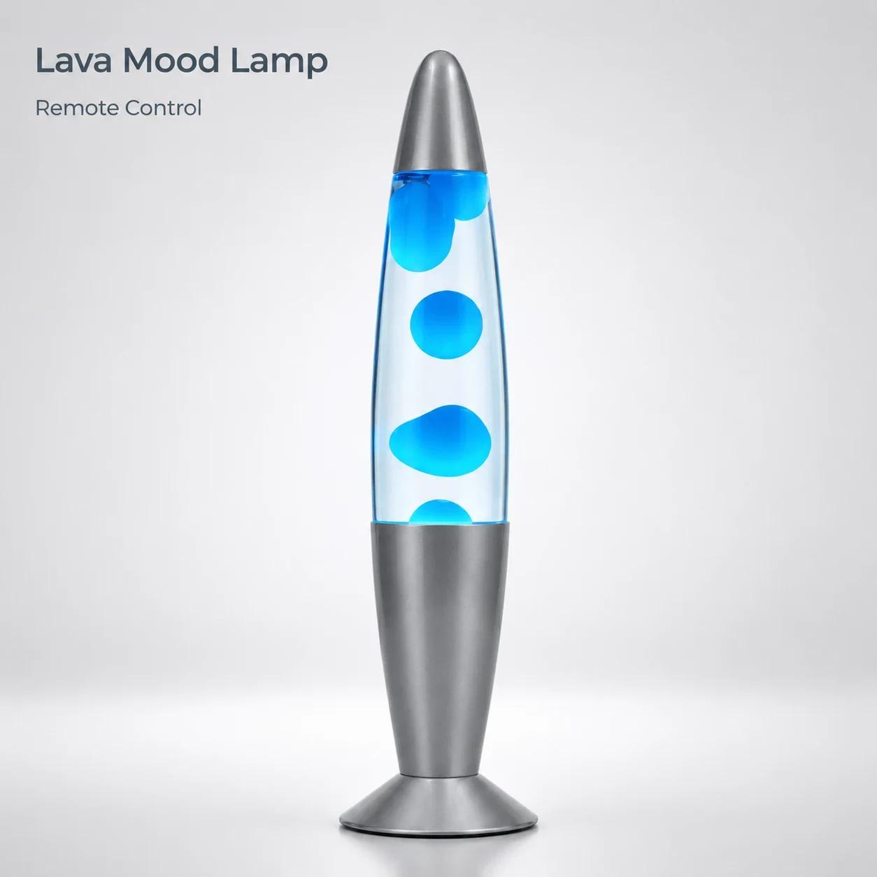 MX-3011L 14 inch LED color changing lava lamp showing flowing lava effect for room decor