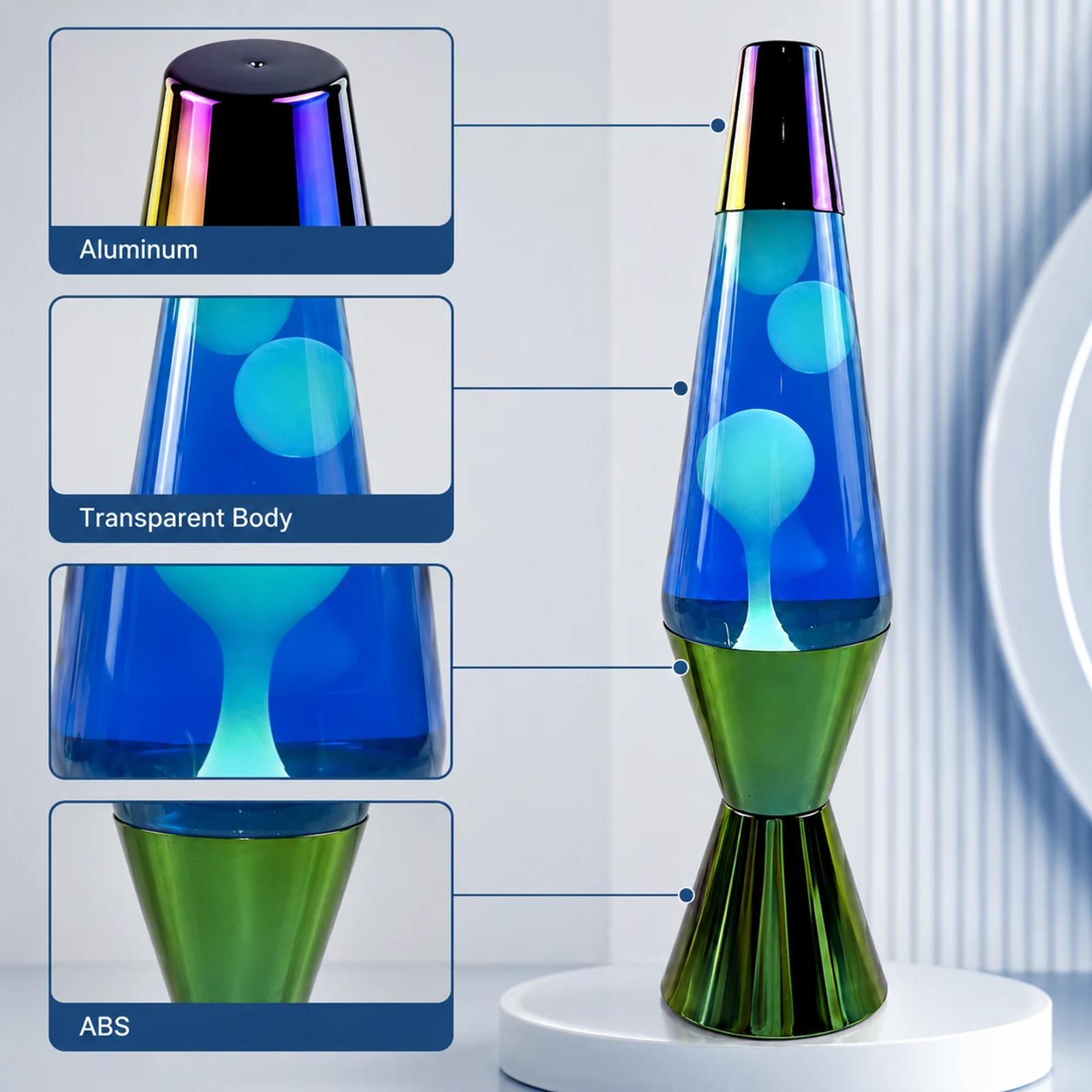 Detail image for MX-3027B rocket lava lamp highlighting structure, material, and workmanship presentation.