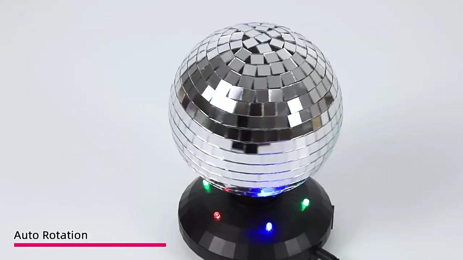 MX-6016B 6-inch mirror ball party light product demonstration video cover