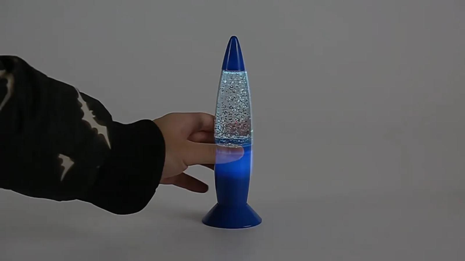 MX-2012 mini rocket glitter lava lamp night light product effect video cover