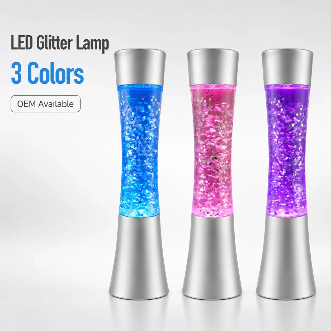 MX-3126U USB glitter lamp with color changing light effect for room decor.