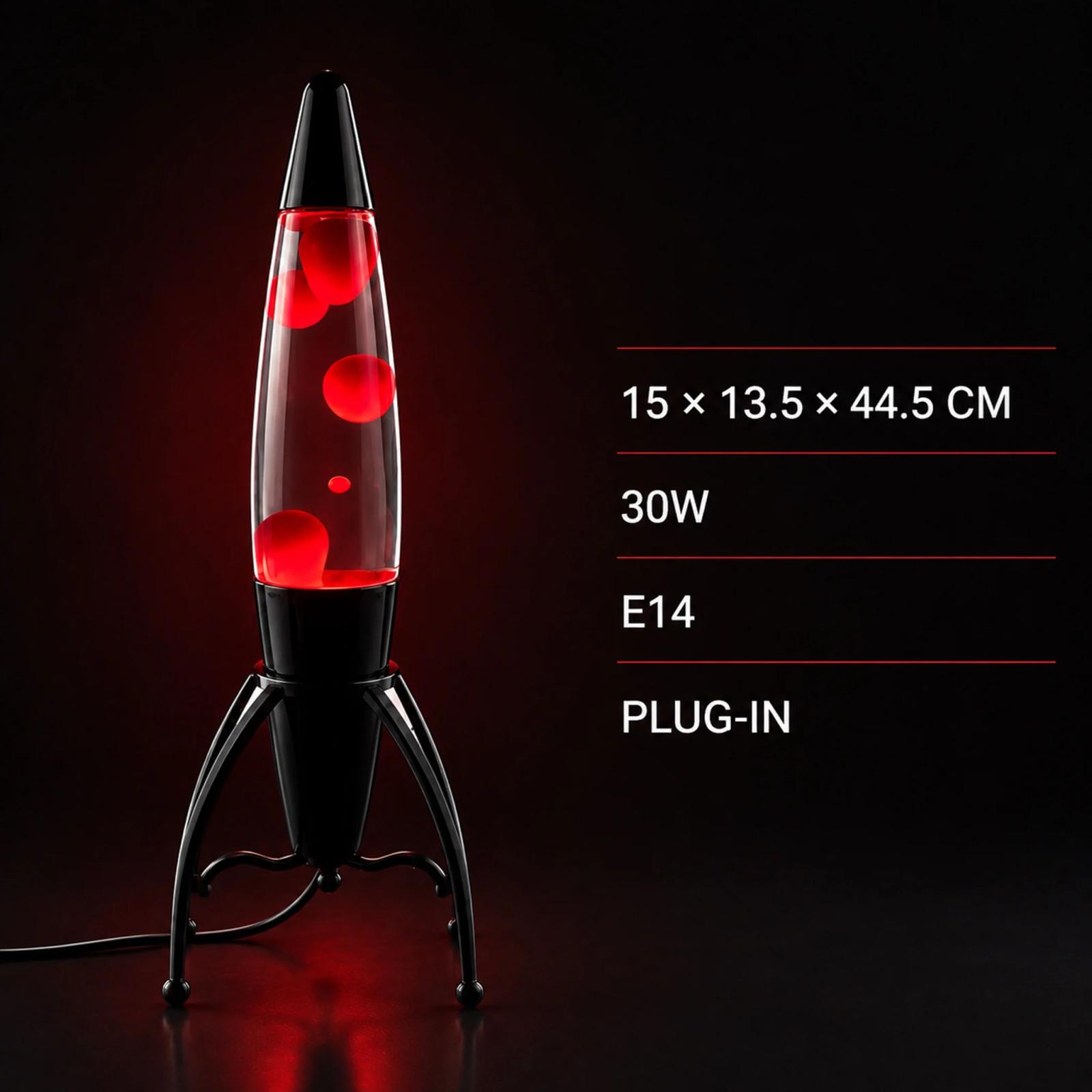 MX-3061 lava lamp product dimensions, 30W power, E14 lamp holder, and plug-in specification