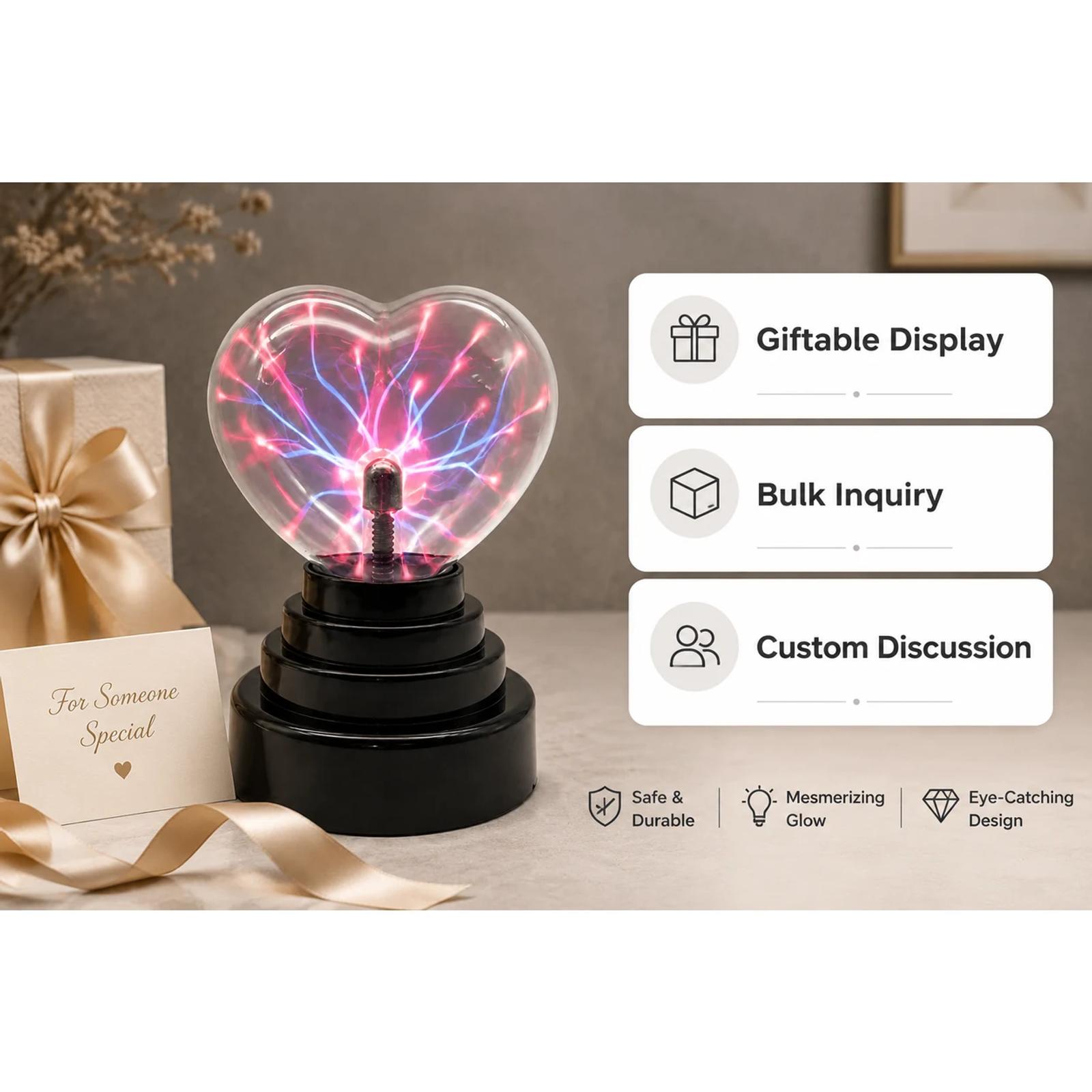 MX-7032 heart plasma ball decorative lamp arranged for wholesale gift inquiry display