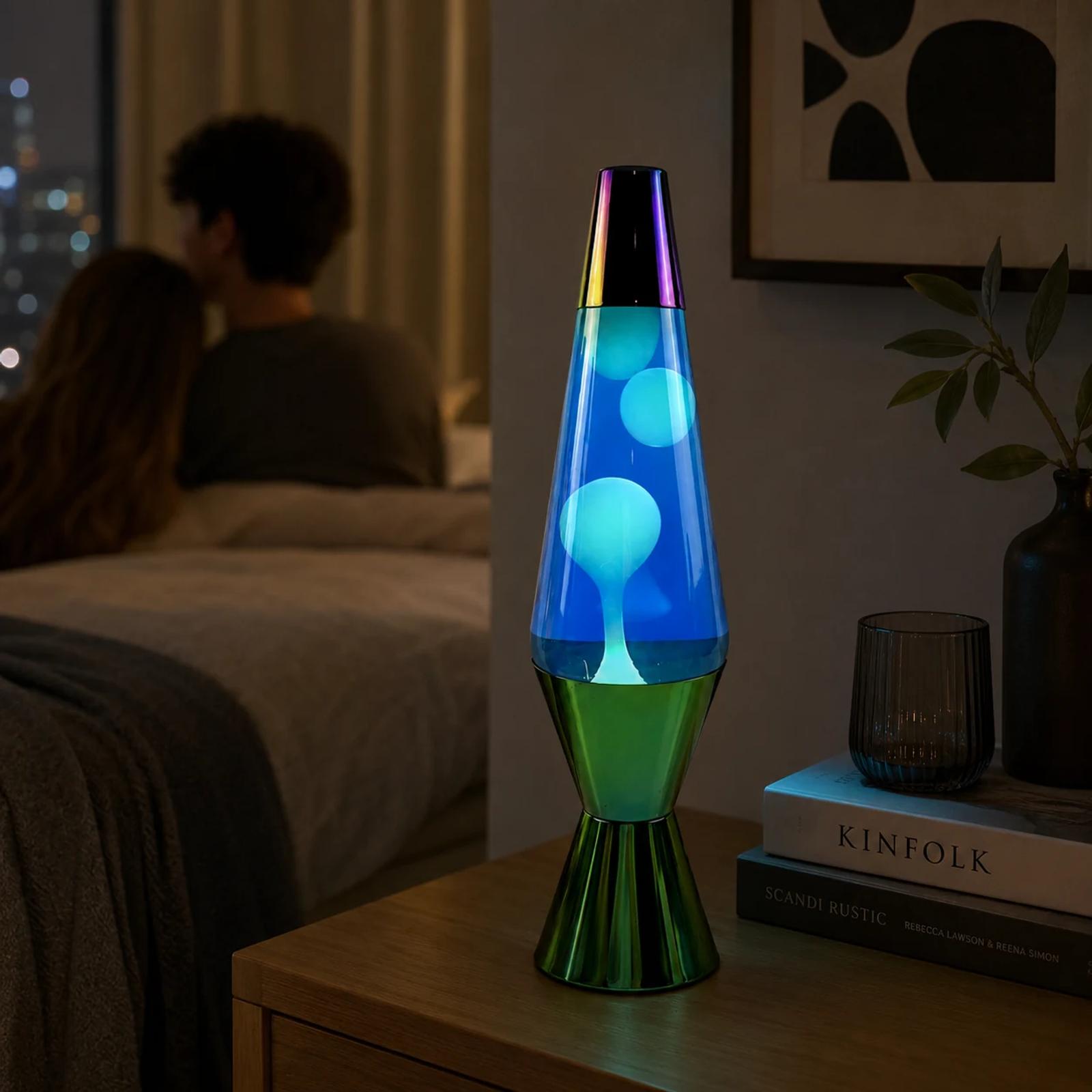 MX-3027B decorative rocket lava lamp displayed as a bedroom and desk atmosphere night light.