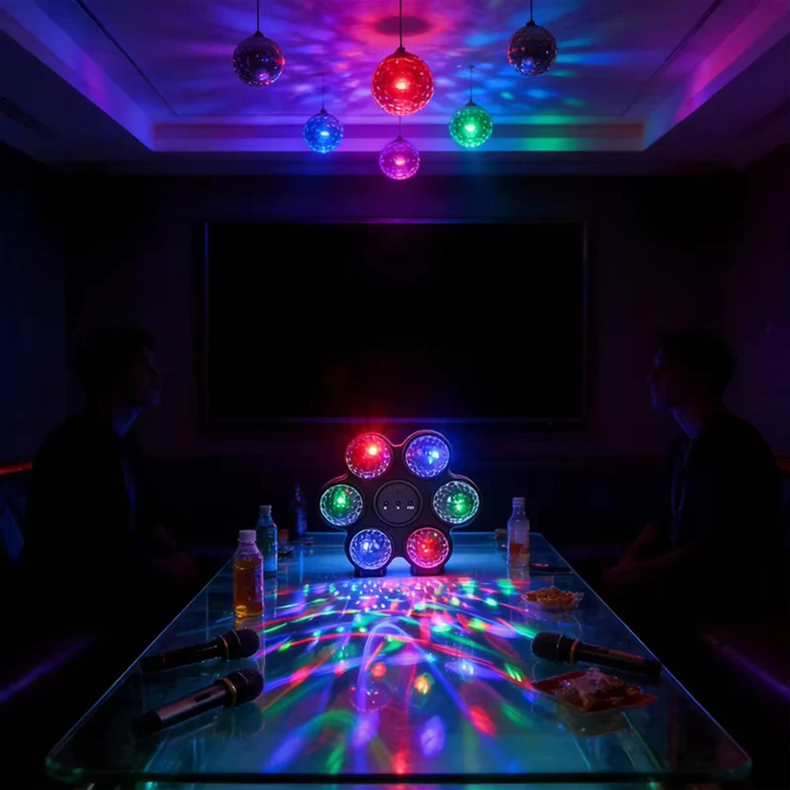 RGB disco light effect from MX-6050 party lamp for karaoke and home dance rooms