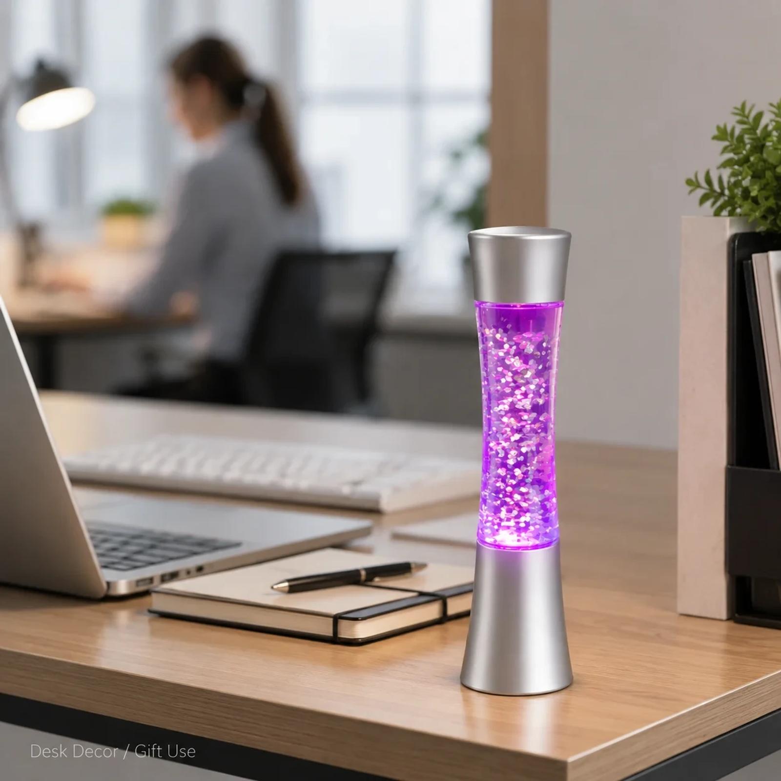 MX-3126U USB glitter lamp used as desk and room atmosphere decor.
