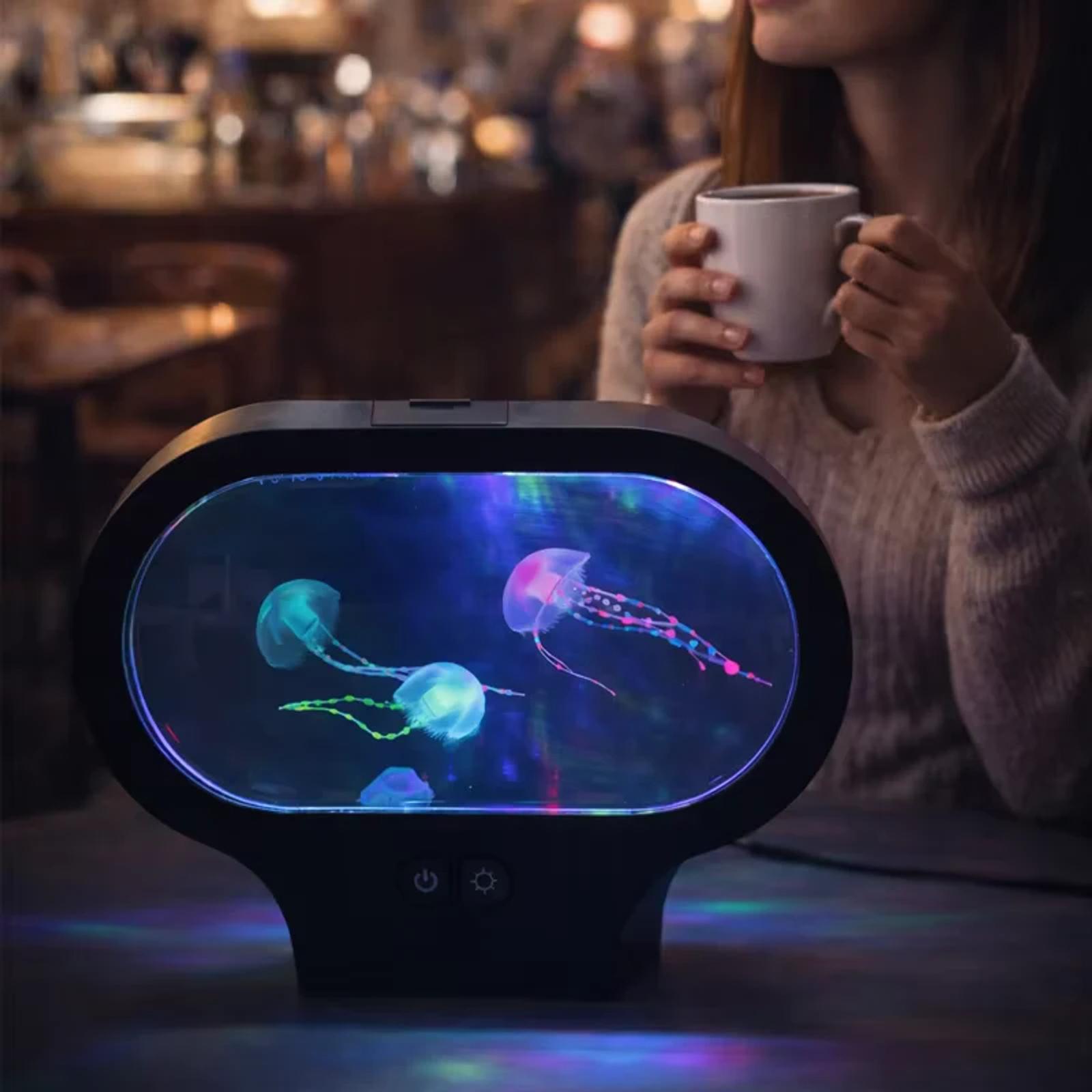 Tabletop color changing jellyfish lamp for cafe, bedroom, and home party decor