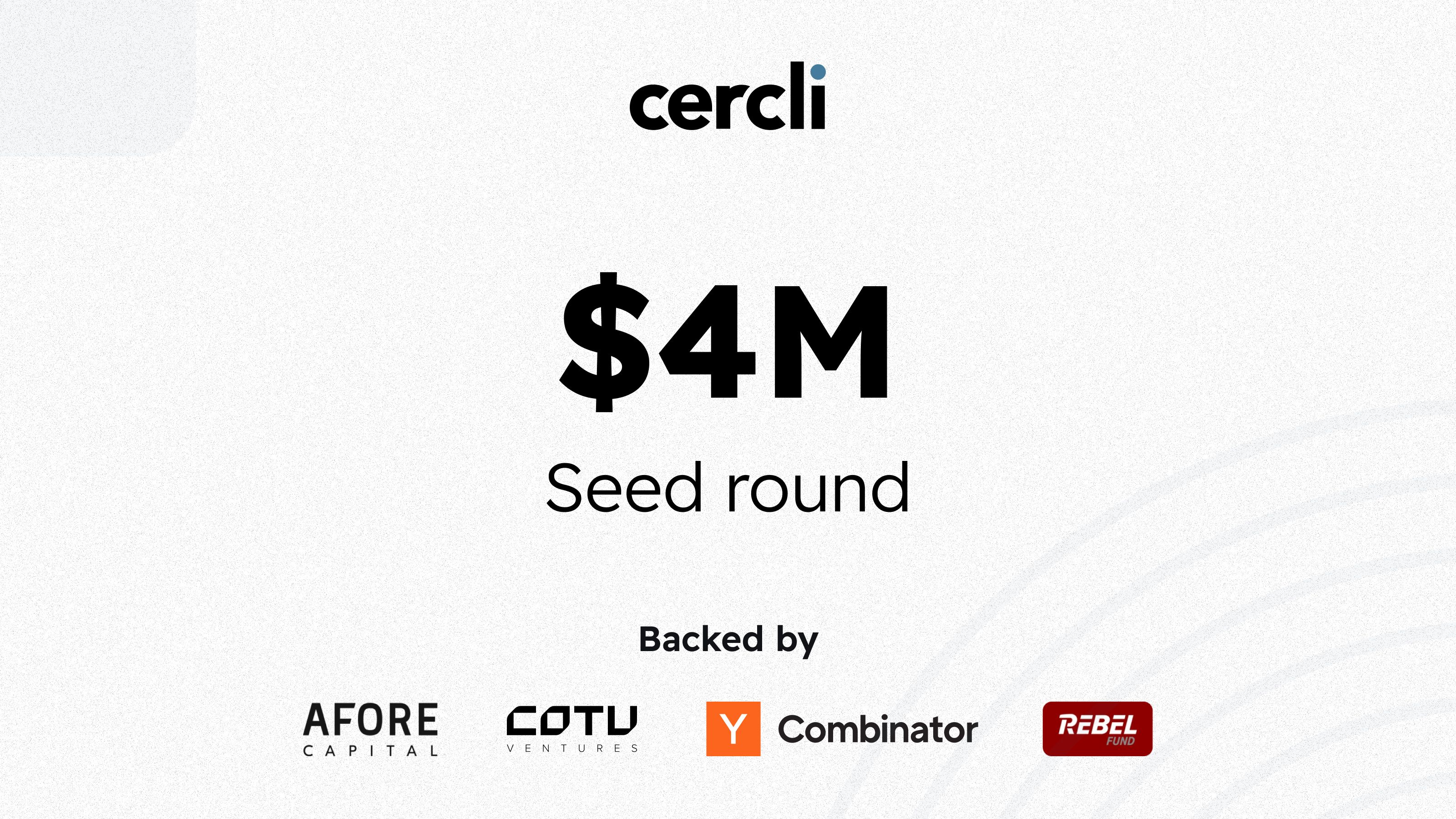 We’re thrilled to announce that Cercli (YC S23) has raised $4M in seed funding