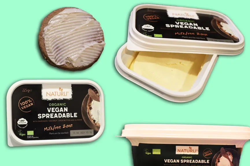 Tubs of Naturli' vegan spread