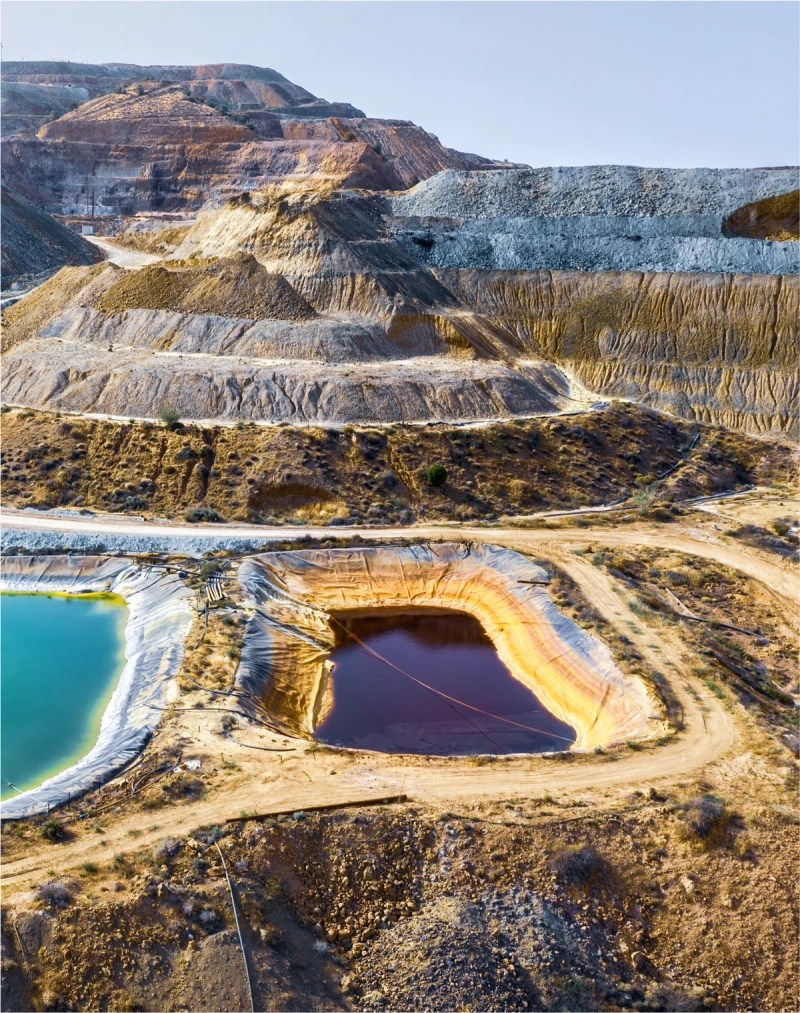 Aerial view of the Skouriotissa copper mine in Cyprus