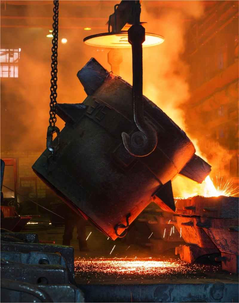 A steel furnace