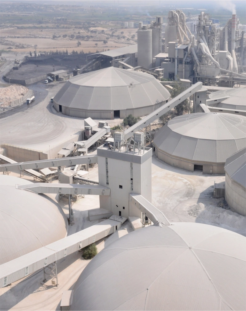 An illustration of a cement plant