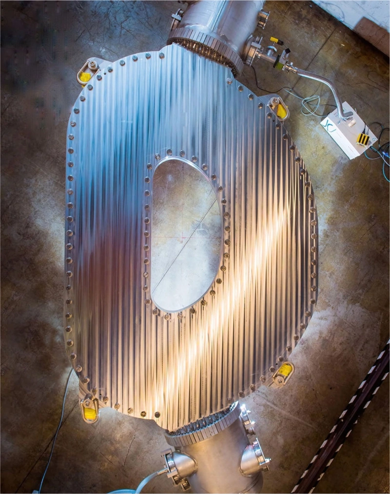 A fusion magnet manufactured by Commonwealth Fusion Systems using a new high-temperature superconductor