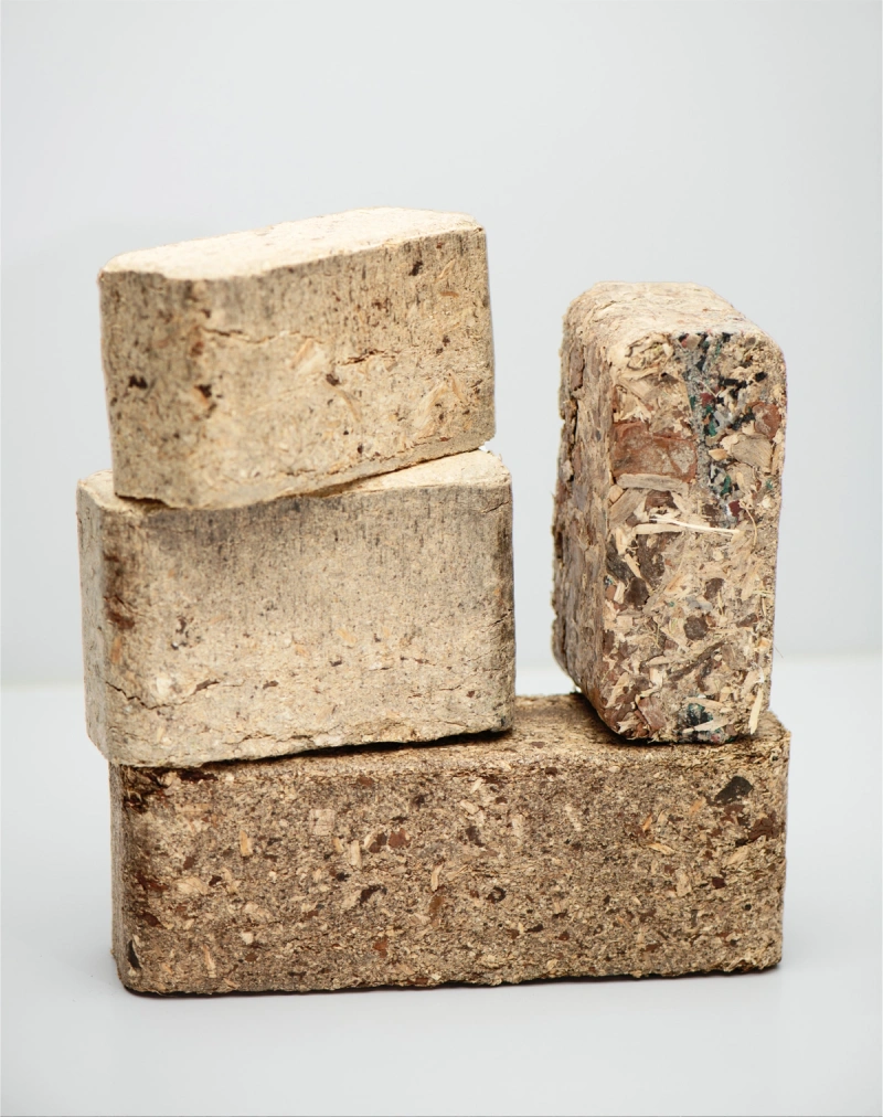 Inert carbon blocks created by Graphyte to store biomass.