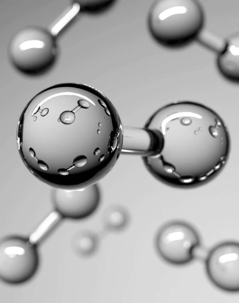 Illustration of hydrogen molecules