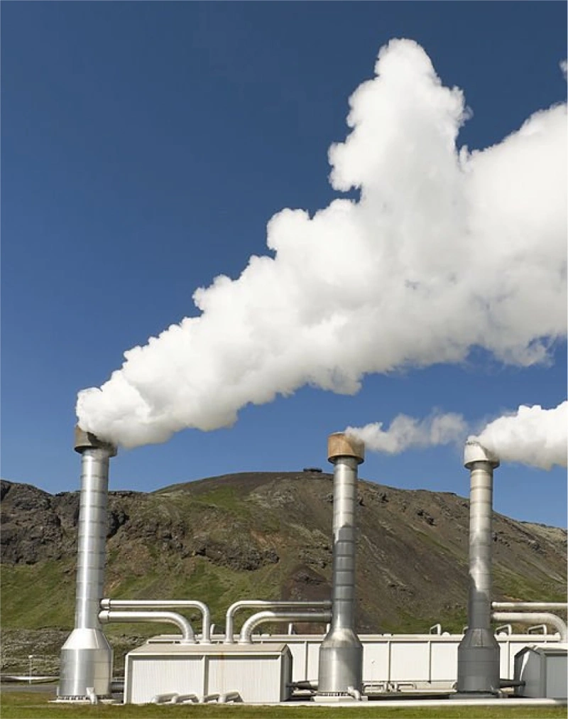 A geothermal power station in Iceland