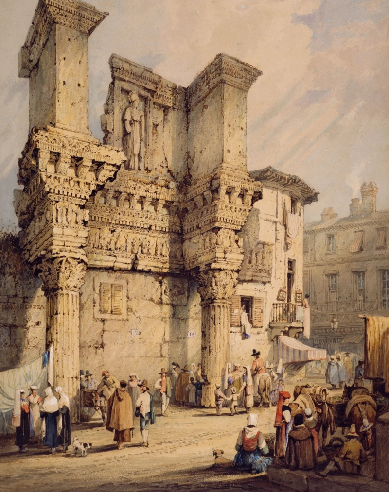 Temple Of Pallas, Rome, 1783-1852