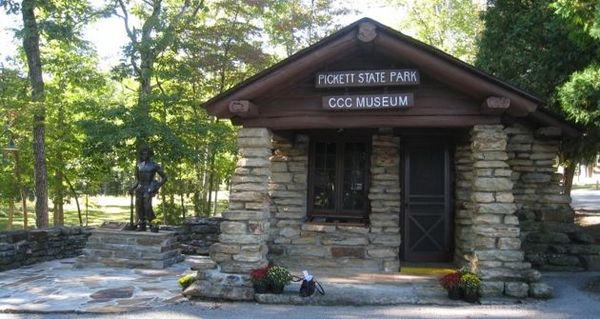 CCC Worker Statue #60 at Pickett CCC Memorial State Park, Jamestown, TN