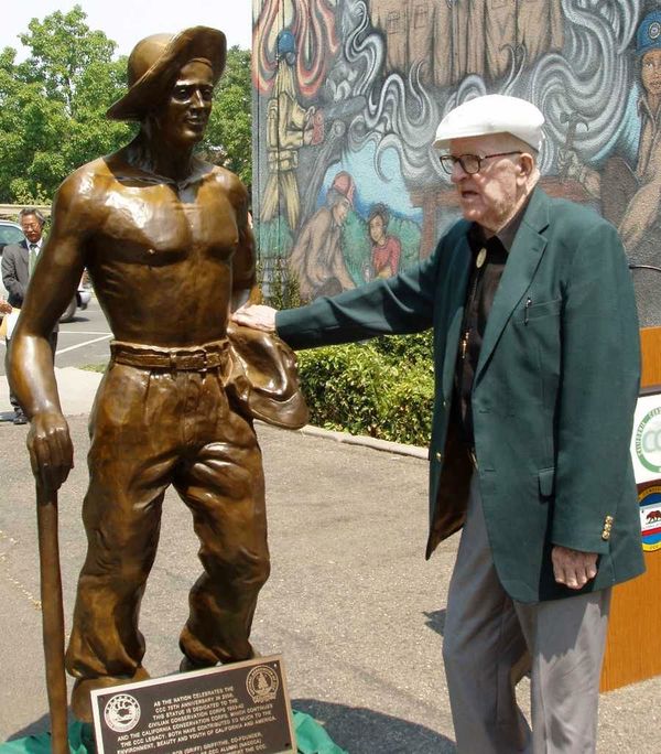 CCC Worker Statue #45 at California Conservation Corps Headquarters, Sacramento, CA