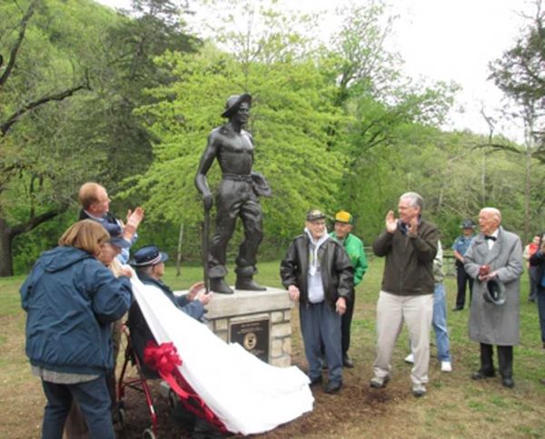 CCC Worker Statue #61 unveiling at Roaring River State Park, Cassville, MO