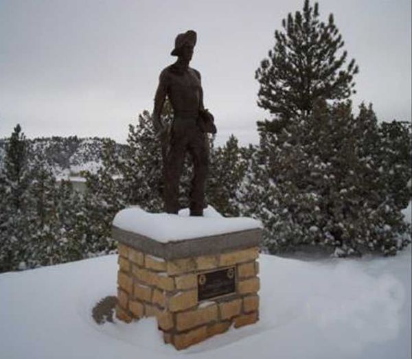 CCC Worker Statue #53 at Guernsey State Park, Guernsey, WY