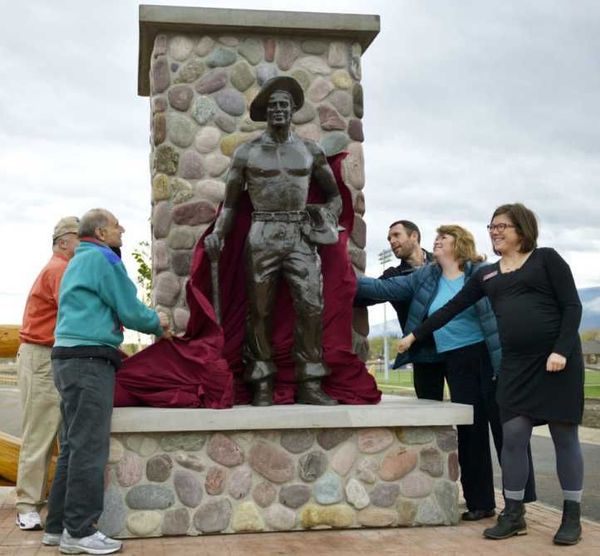CCC Worker Statue #68 unveiling at Fort Missoula Regional Park, Missoula, MT