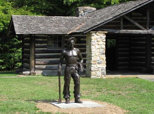 CCC Worker Statue #57 at Pennsylvania Lumber Museum, Galeton, PA