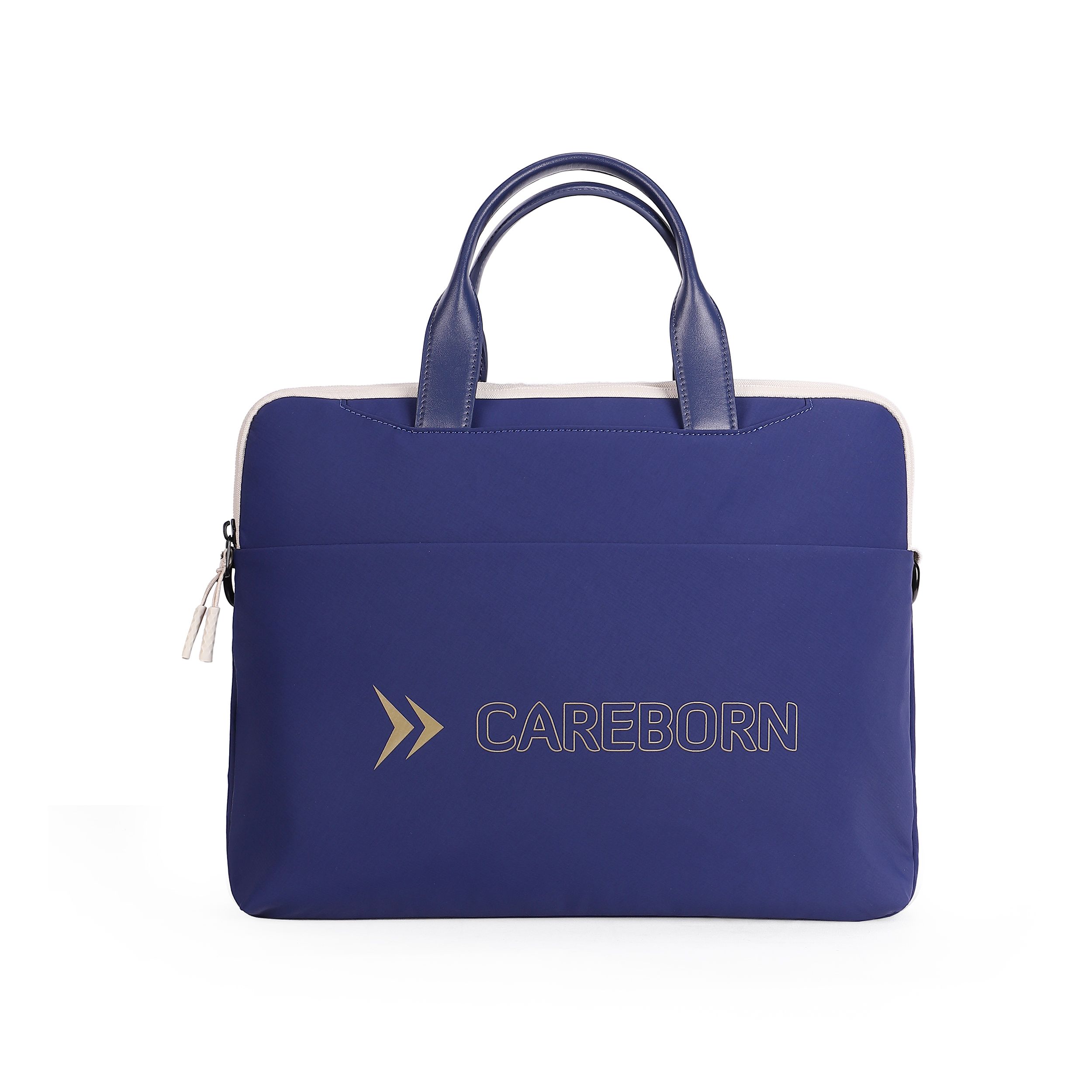 Modern Business Laptop Carrying Bag, Durable Water‑Repellent Nylon with PU Leather Handles & Multi‑Compartment Storage