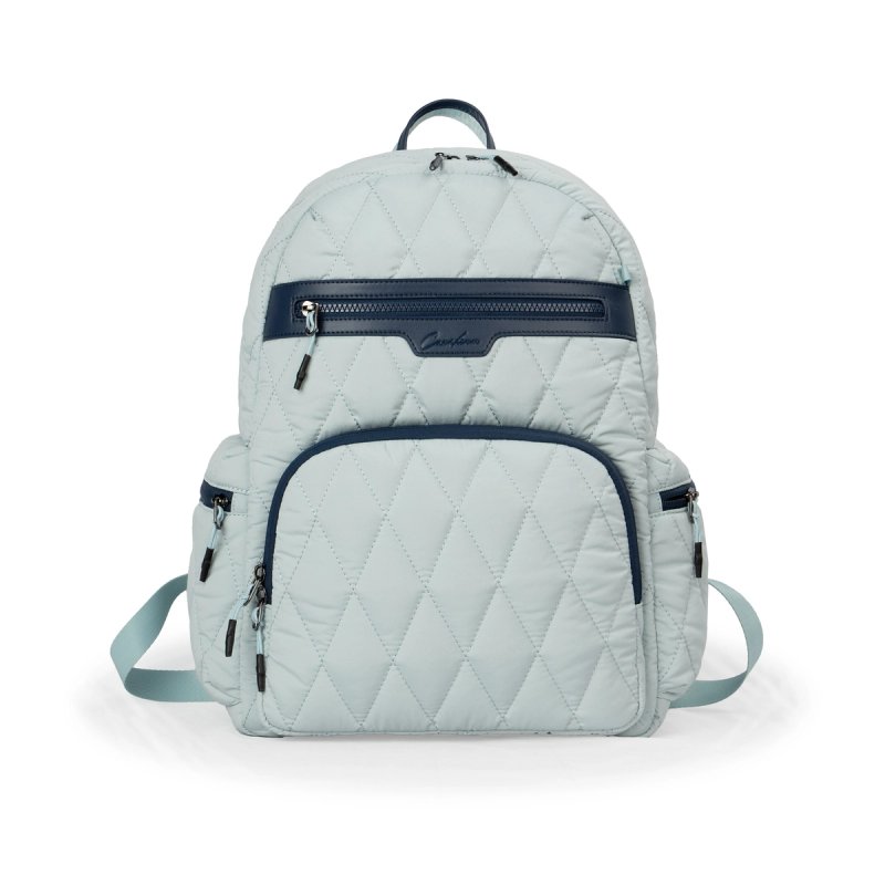 Fashion Rhombus Stitch Quilted Commute Backpack, Fluffy Water Resistant Ladies Casual Daypack, Ergonomic Padded Strap School & Travel Backpack