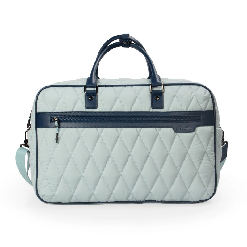 Lightweight Quilted Ladies Business Laptop Bag, Multi‑Compartment Padded Briefcase with Luggage Strap for Work Daily Commute Travel