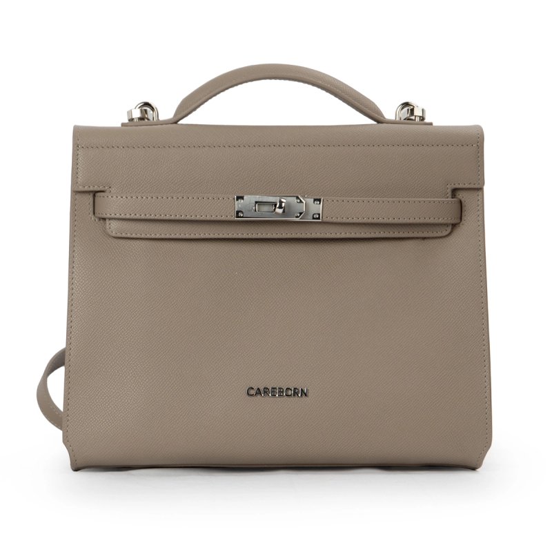 Elegant Ladies Small Satchel Handbag CAREBORN, Top Handle Crossbody Bag with Removable Strap Business Purse