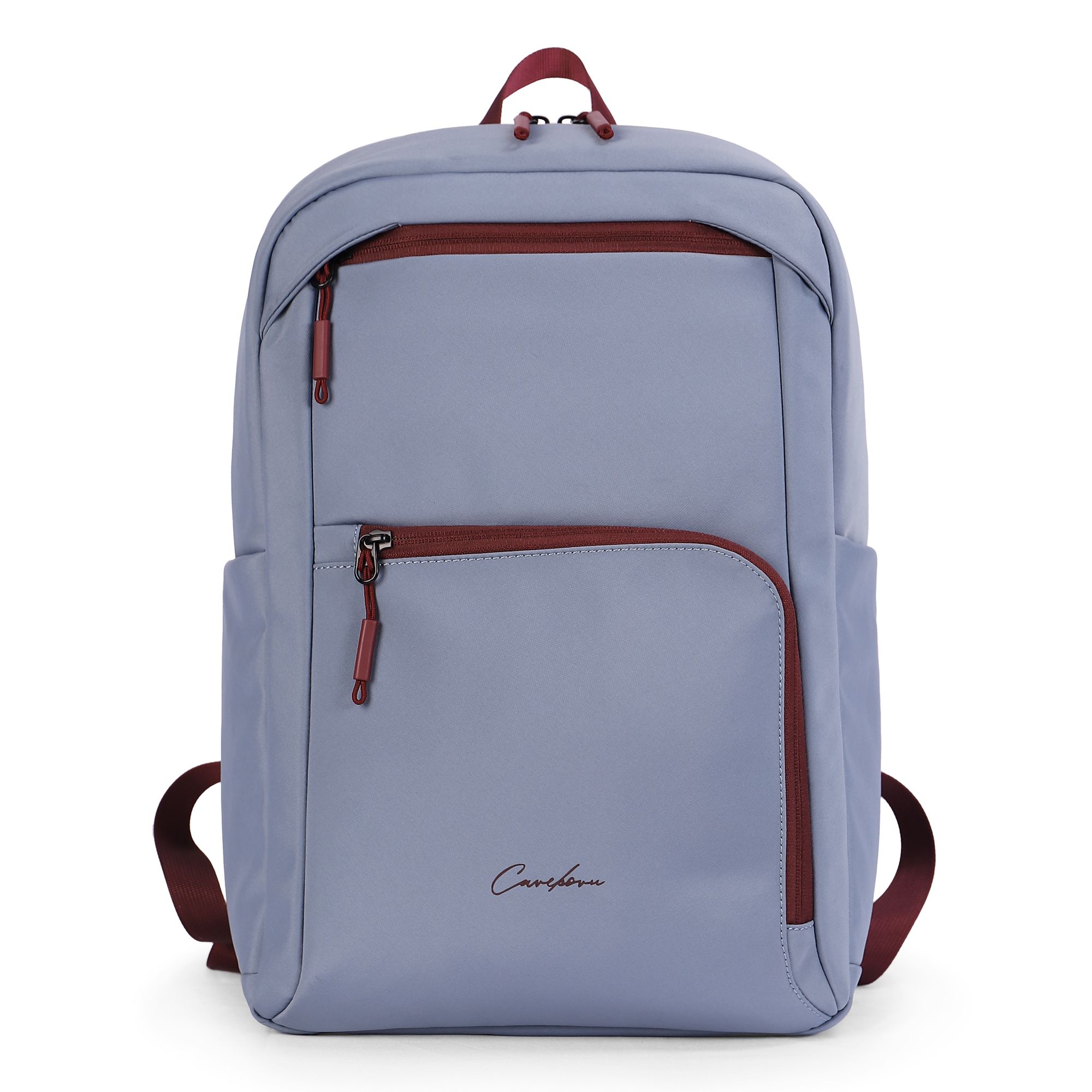 Lightweight Multi Pocket Casual School Backpack Color Matching Zipper Travel Bag