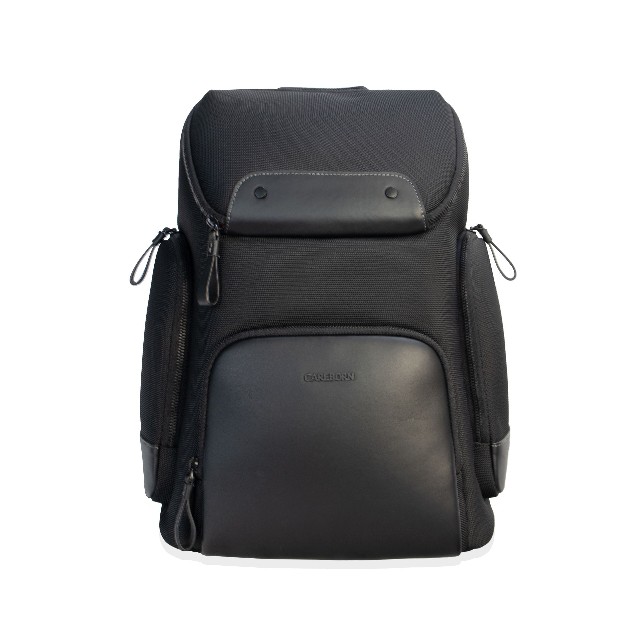 Photographer CAREBORN Convertible Camera Backpack, PU Trim Flap Water Resistant Nylon Camera Bag, Red Lining Multi Partition Storage, Holds DSLR Camera Gear & 15.6 Inch Laptop for Outdoor Shooting & Business Trip