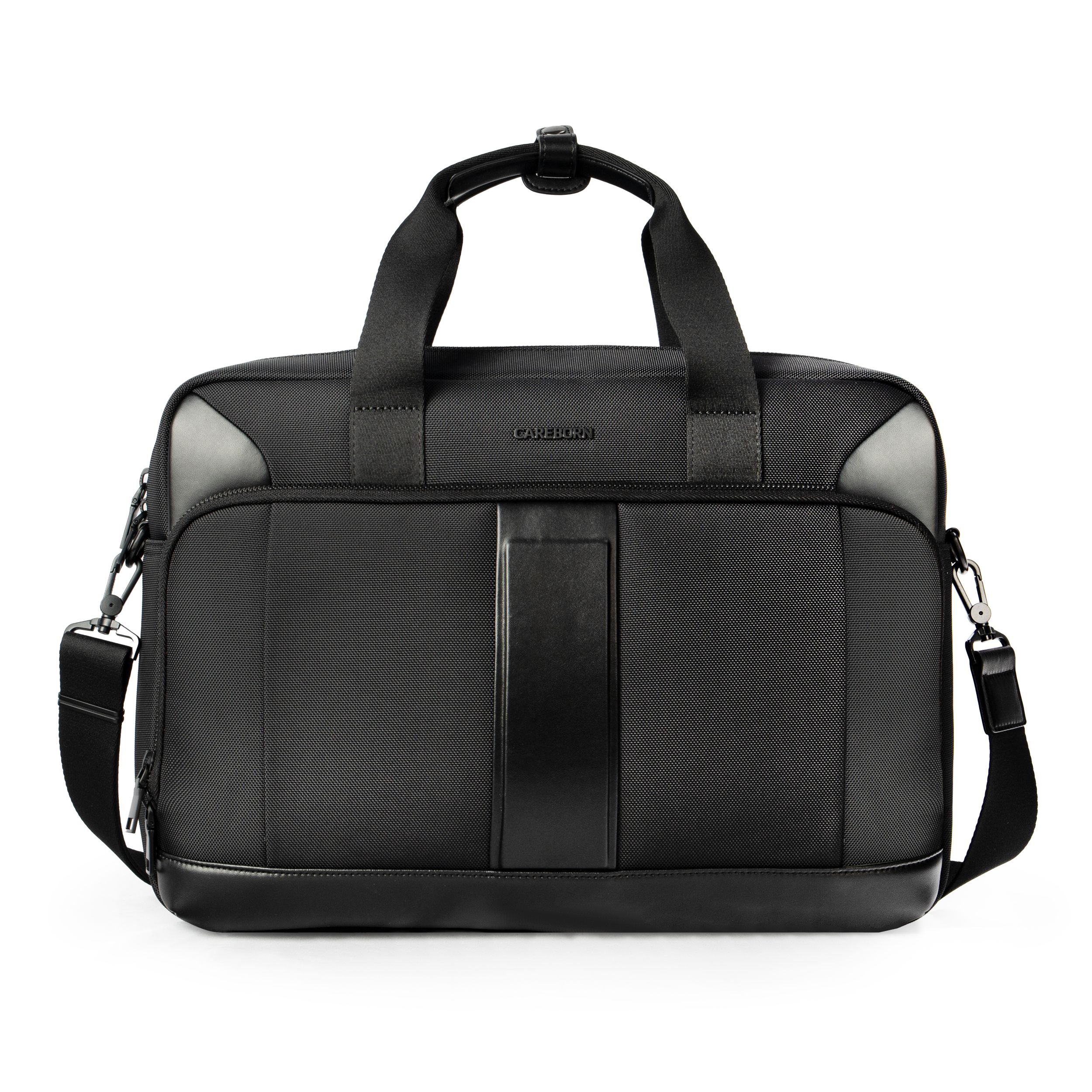 Men’s Structured Business Briefcase, Multi-compartment Laptop Messenger Bag, Waterproof Nylon Work Handbag for Office & Business Trip