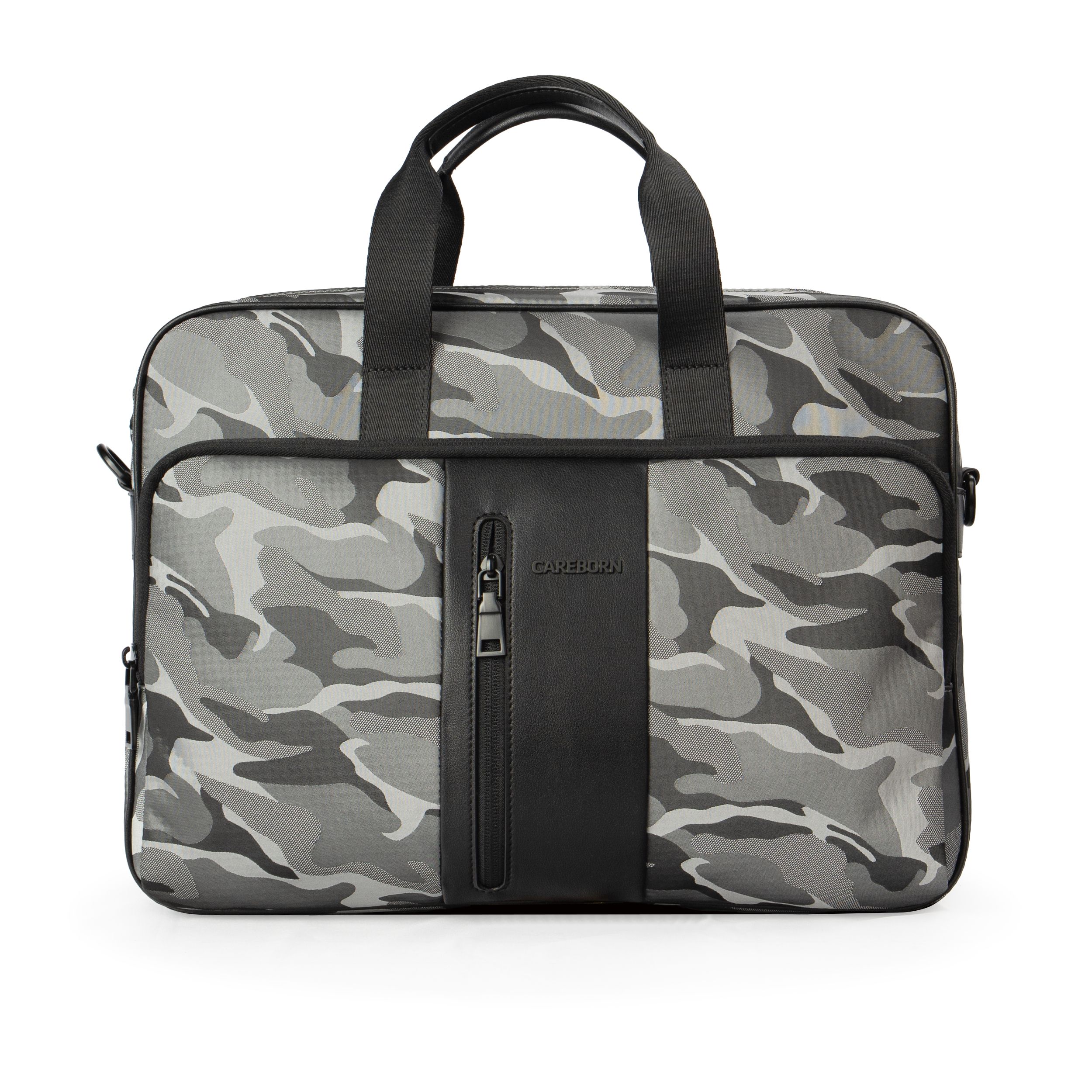 Men’s Camouflage Print Laptop Messenger Bag, Water‑Repellent Multi‑Compartment Briefcase Handbag for Work Commute Short Trip