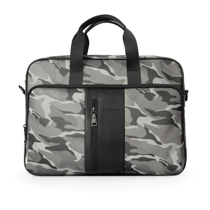 Men’s Camouflage Print Laptop Messenger Bag, Water‑Repellent Multi‑Compartment Briefcase Handbag for Work Commute Short Trip
