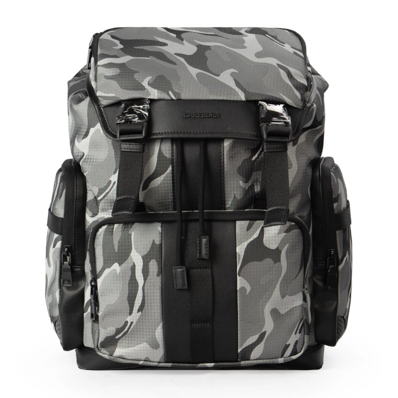 Men’s Camouflage Drawstring‑Flap Backpack, Water‑Repellent Large Capacity Computer Backpack for Work, Short Trip & Daily Use