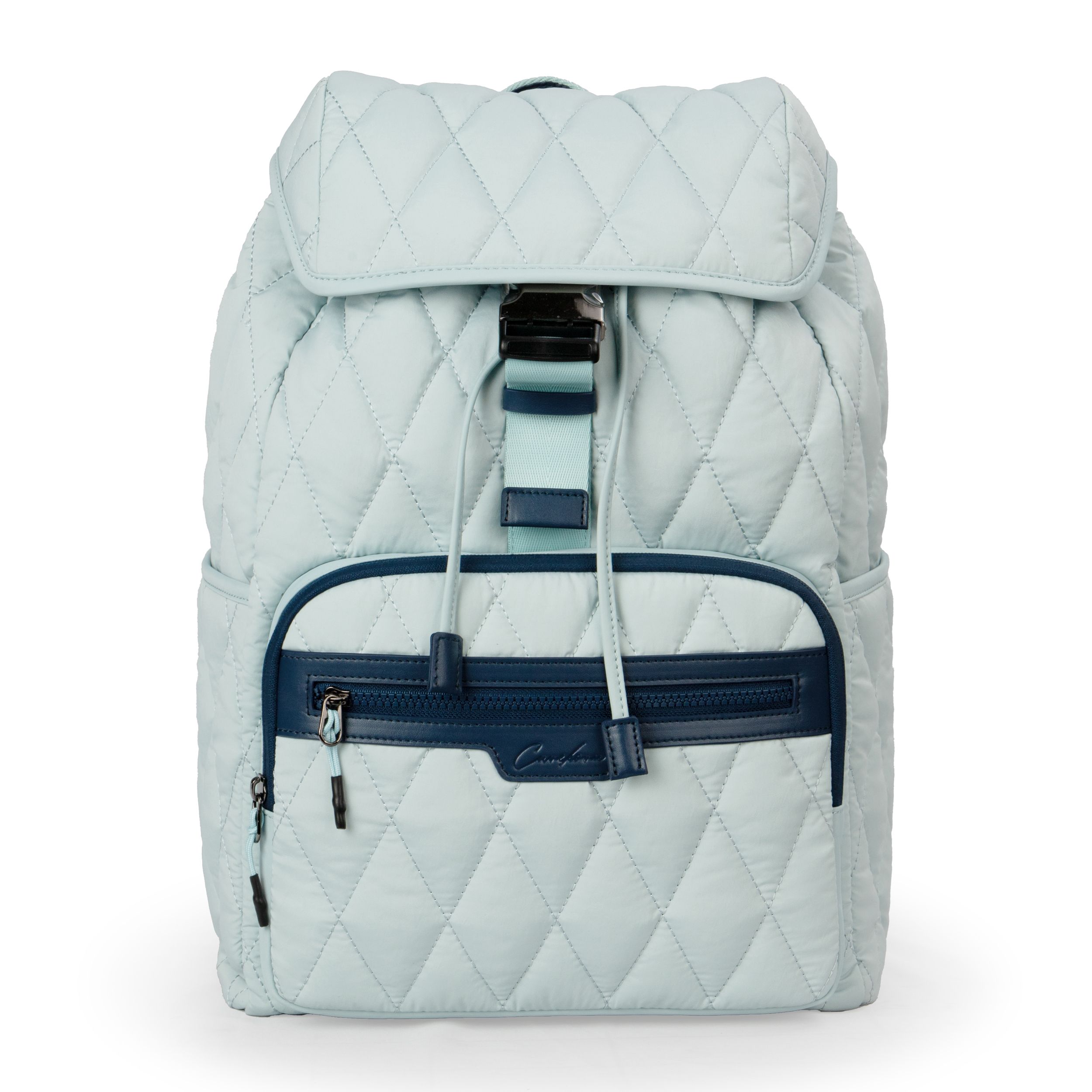 Soft Puffy Quilted Flap Rucksack, Multi Pocket Drawstring Backpack, Fashion Lightweight Shoulder Bag for School, Shopping & Weekend Getaway