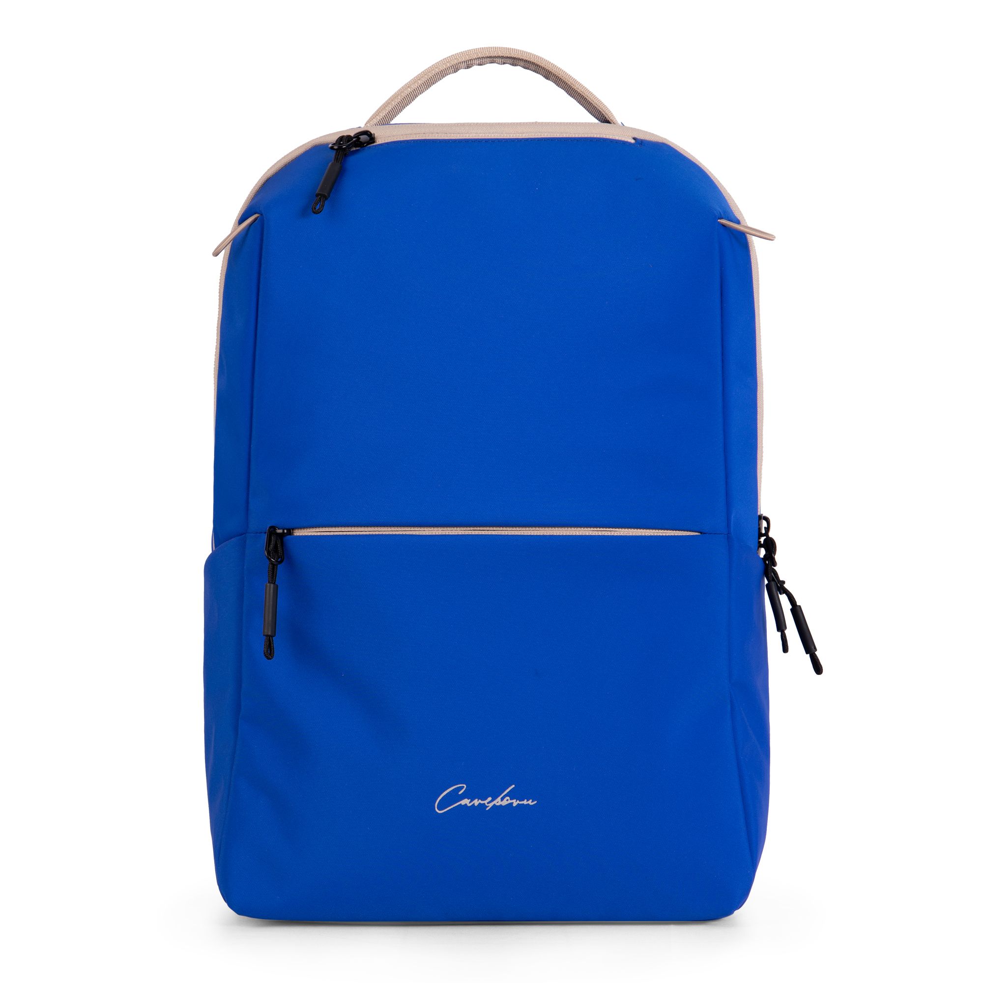 Contrast Trim Minimalist Laptop Backpack with Top Handle, Water Resistant Lightweight Commuter Daypack