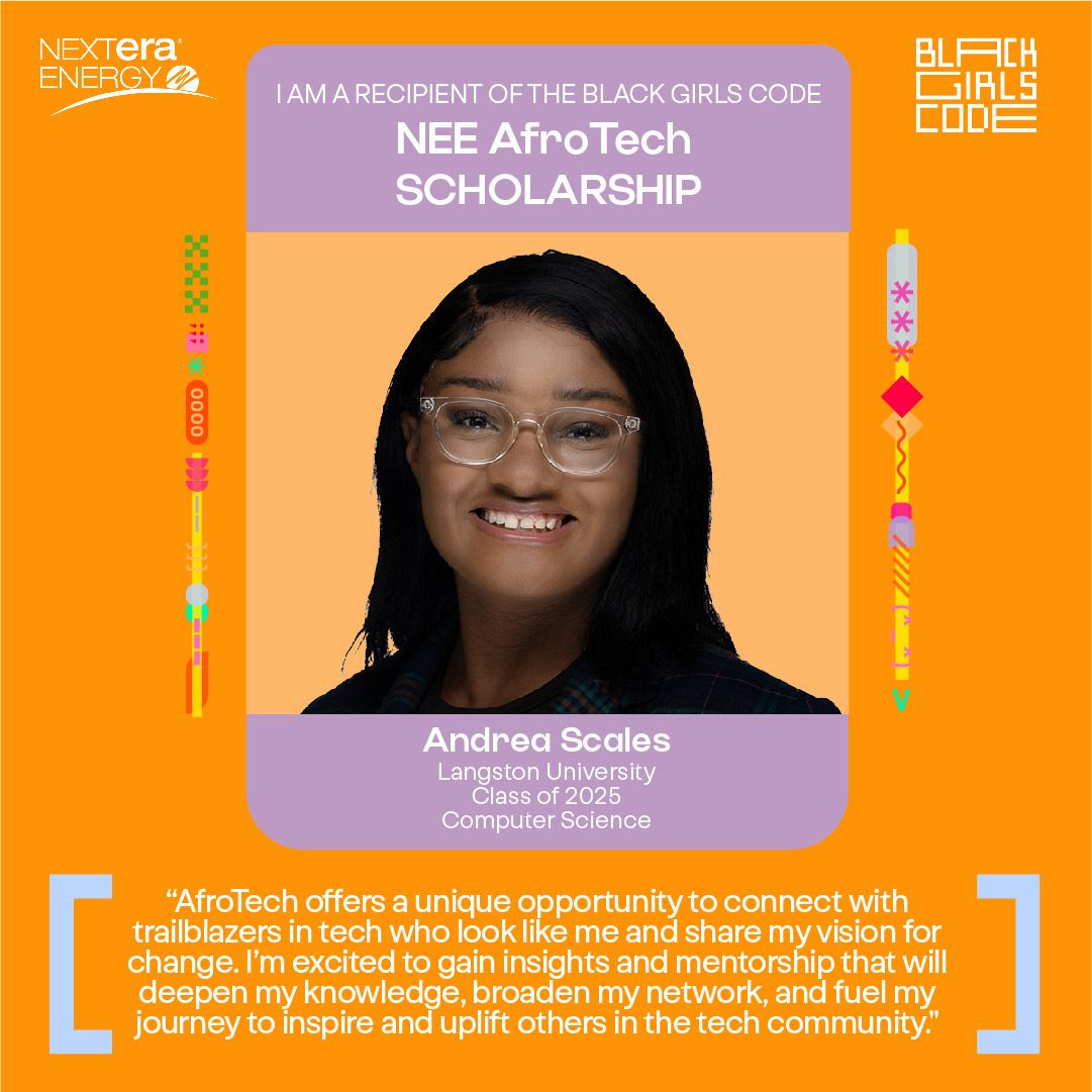Andrea Scales, NEE AfroTech Scholarship, Black Girls Code