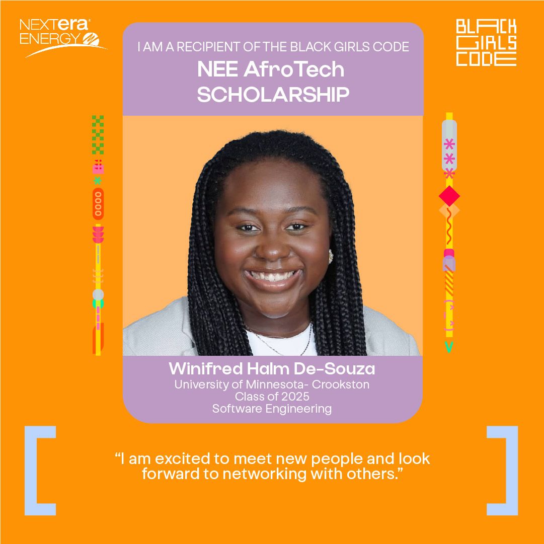Winifred Halm De-Souza, NEE AfroTech Scholarship, Black Girls Code